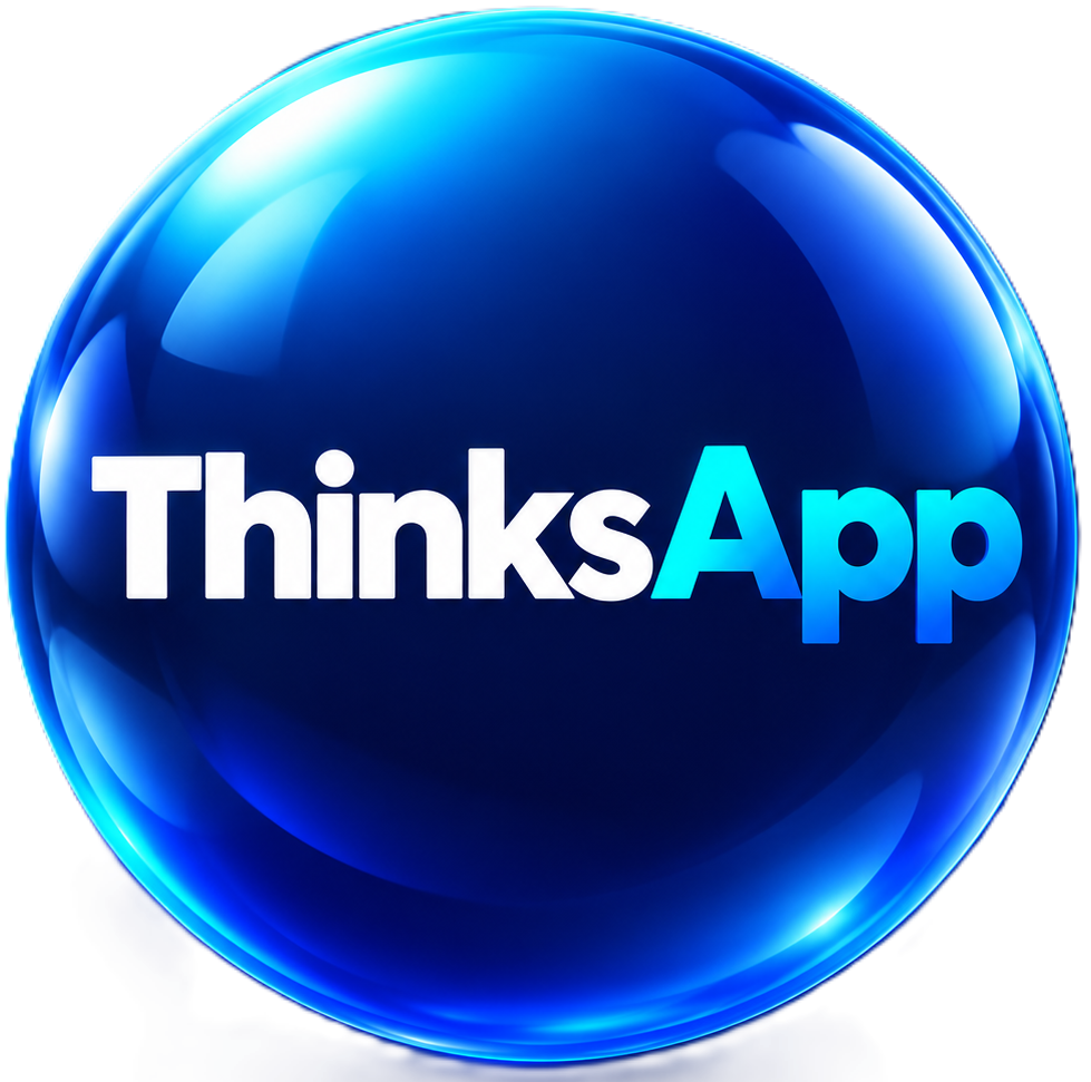 Logotipo ThinksApp en esfera 3D